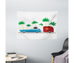 Exotic Travel Theme Wide Tapestry