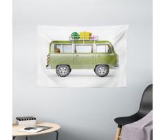 Retro Safari Van Africa Wide Tapestry