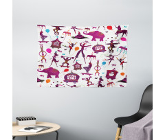 Colorful Characters Wide Tapestry