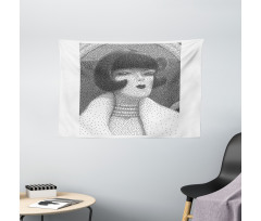 Bob Haired Posh Lady Wide Tapestry