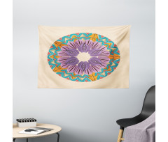 Rotating Zigzag Lines Wide Tapestry