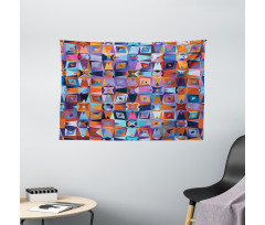 Geometric Tile Wide Tapestry