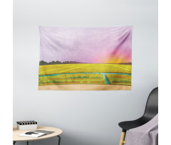 Sunset Country River Wide Tapestry