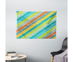 Diagonal Strips Wide Tapestry