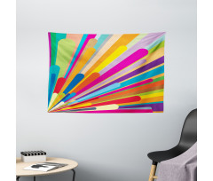 Burst of Lines Wide Tapestry