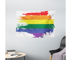 LGBT Flag Line Wide Tapestry