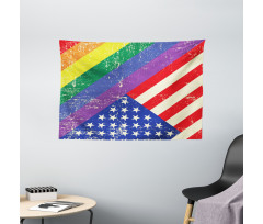 Old Glory LGBT Wide Tapestry