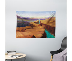 Cartoon Canyon Wide Tapestry