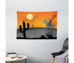 Hot Mexico Desert Wide Tapestry