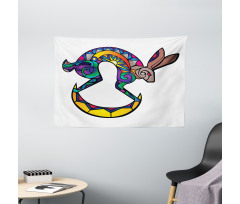 Kokopelli Hare Wide Tapestry