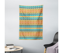 Folk Motifs Strips Tapestry