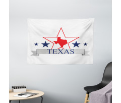 American Map Pattern Wide Tapestry