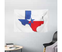 Map Outline Flag Wide Tapestry