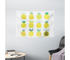 Pattern of Fruits Wide Tapestry