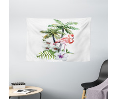 Watercolor Art Trees Wide Tapestry
