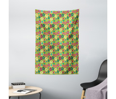 Whimsical Floral Art Tapestry