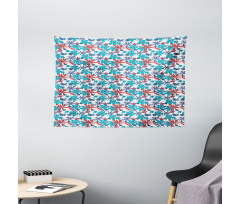 Branches and Little Birds Wide Tapestry