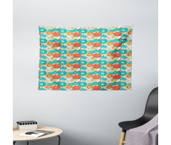 Doodle Fresh Spring Wide Tapestry