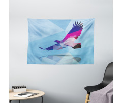 Polygonal Bird Design Wide Tapestry