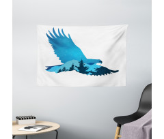 Bird Silhouette Design Wide Tapestry