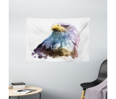 Watercolor Bald Eagle Wide Tapestry