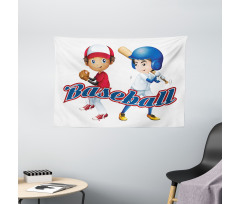 Baseball Pitching Wide Tapestry