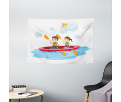 Riding a Kayak Wide Tapestry