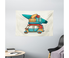 Rickshaw Luggage Wide Tapestry