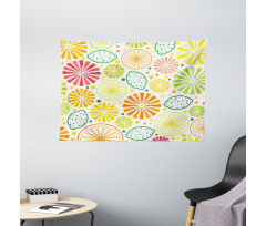 Tropical Clementine Wide Tapestry