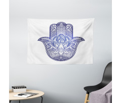 Paisleys Flowers Wide Tapestry