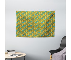 Autumn Wheat Wide Tapestry