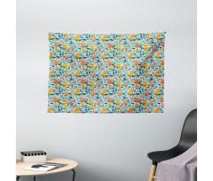 Spring Growth Theme Wide Tapestry