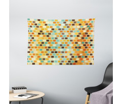 Checkered Square Wall Wide Tapestry