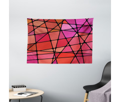 Colorful Mosaic Pattern Wide Tapestry