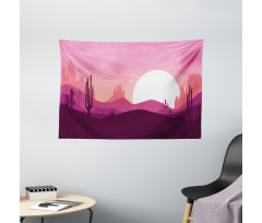 Arizona Desert Cactus Wide Tapestry