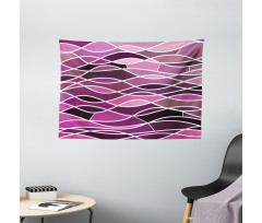 Wavy Stripes and Mosaic Wide Tapestry