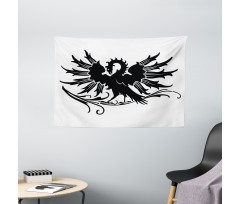 Medieval Eagle Wide Tapestry