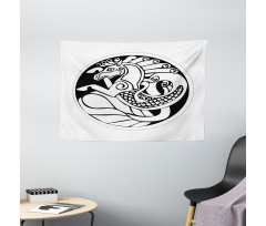 Druidic Unicorn Wide Tapestry