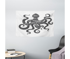 Message on Octopus Wide Tapestry