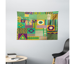 Triangles and Square Wide Tapestry