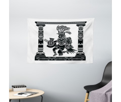 Monchrome Man Wide Tapestry