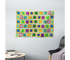 Uneven Rectangles Wide Tapestry