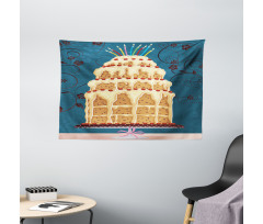 Crumb Coated Party Cake Wide Tapestry