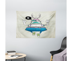 Bizarre Triangle Dude Wide Tapestry