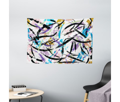 Color Splash Effect Wide Tapestry