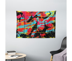 Drippy Painting Wide Tapestry