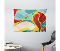 Water Marbling Wide Tapestry