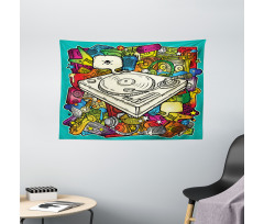 Cube Microphone Wide Tapestry