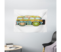 Hippie Campervan Wide Tapestry