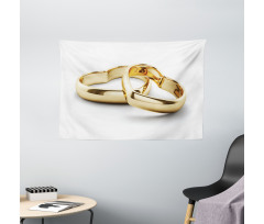 Heart Shaped Rings Wide Tapestry